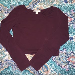 Forever 21 Long Sleeve Crop Top